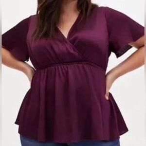 Torrid Deep Purple Blouse Size 1